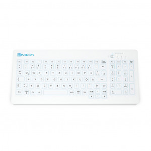 Das Produkt PUREKEYS Medizinische Tastatur Kompakt, IP 66-Weiß-Kabellos 40404900 aus dem Global-dent online shop. 