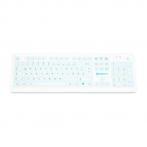 Das Produkt PUREKEYS Medizinische Tastatur Standard, kabellos, IP 66-Weiß 50004900 aus dem Global-dent online shop. 