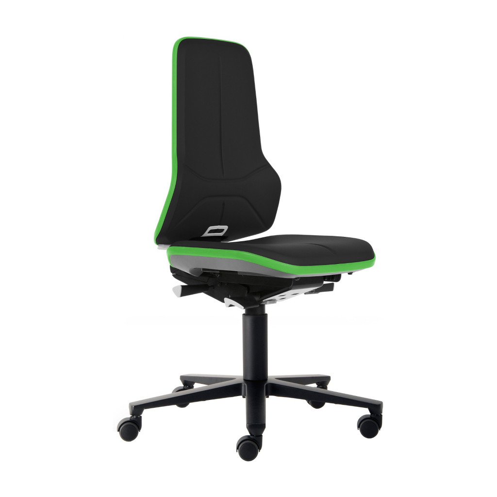 Das Produkt BIMOS Neon 2 Arbeitsstuhl, Synchrontechnik, Ergonomiepaket, Flexband Grün, Kunstleder Polsterelement Schwarz 9573 3280 9588 MG01 aus dem Global-dent online shop. 