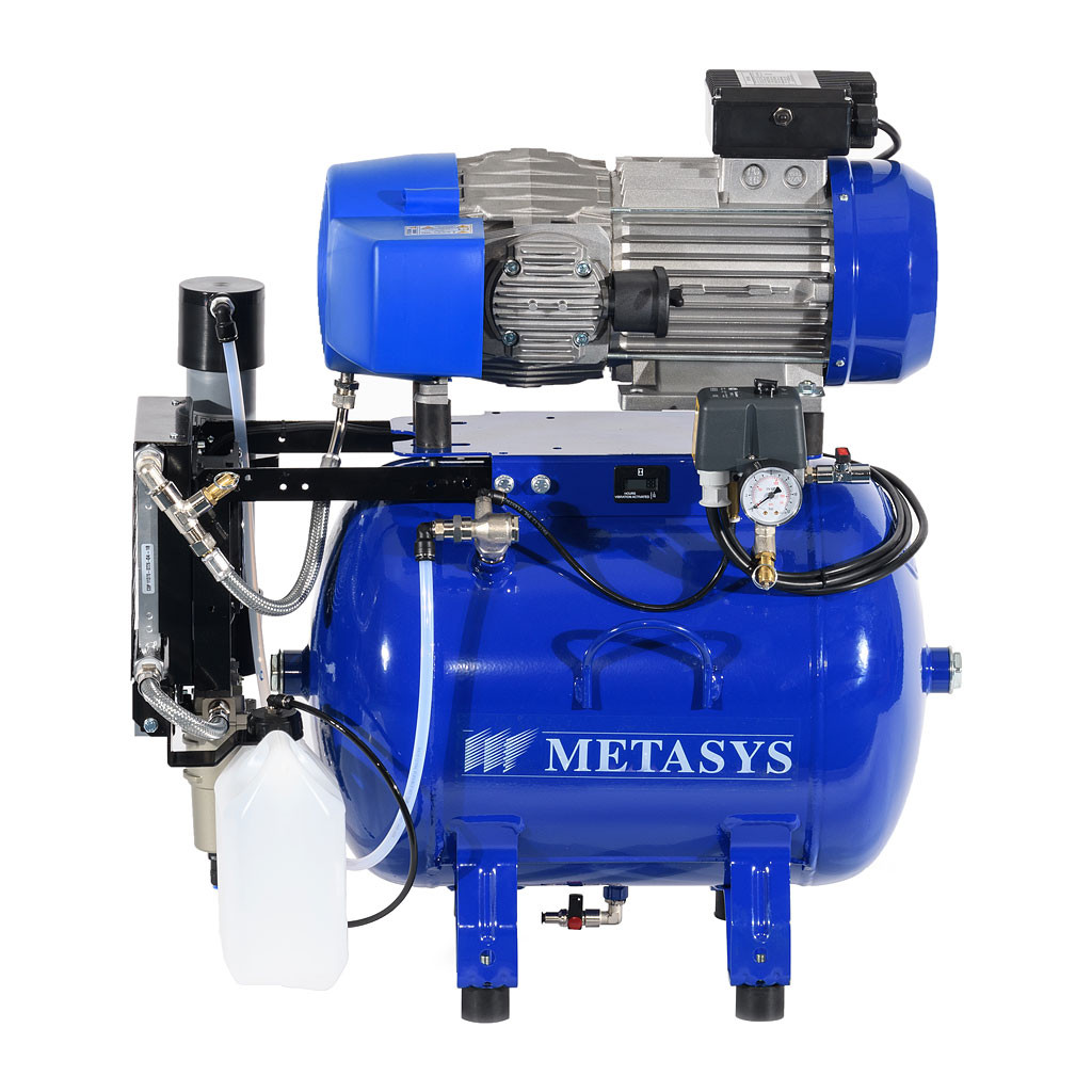 Das Produkt Metasys META Air 150 Kompressor für 2 Arbeitsplätze, Membrantrockner, Schalldämmbox 03020104 aus dem Global-dent online shop. 