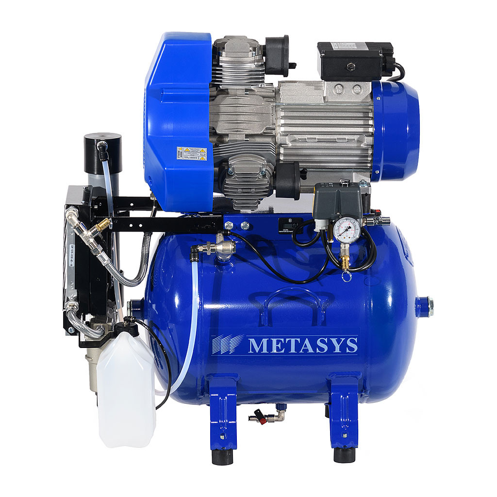 Das Produkt Metasys META Air 250 Kompressor für 3 Arbeitsplätze, 400 Volt, Membrantrockner, Schalldämmbox 03020126  aus dem Global-dent online shop. 
