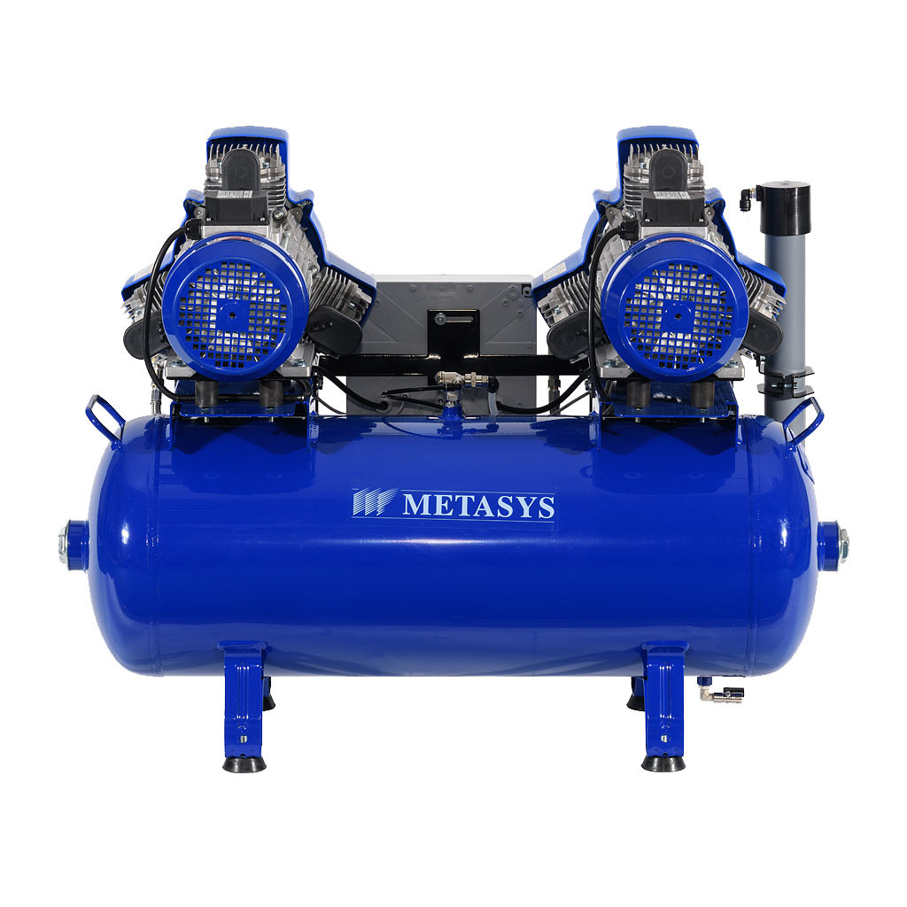 Das Produkt Metasys META Air 450 Light Kompressor für 6 bis 7 Arbeitsplätze, 400 Volt,  Schalldämmbox 03020107 aus dem Global-dent online shop. 